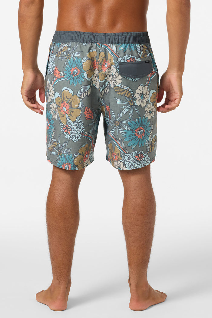Hermosa Elastic Waist Lined 17" Swim Trunks - Mulled Basil | O'Neill