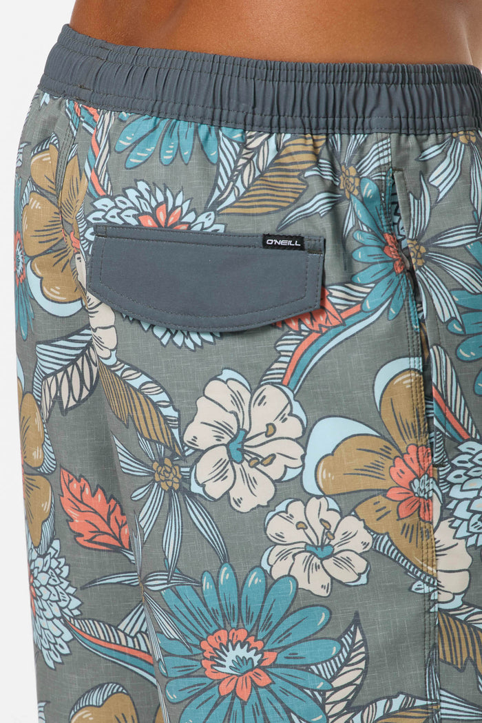 Hermosa Elastic Waist Lined 17" Swim Trunks - Mulled Basil | O'Neill