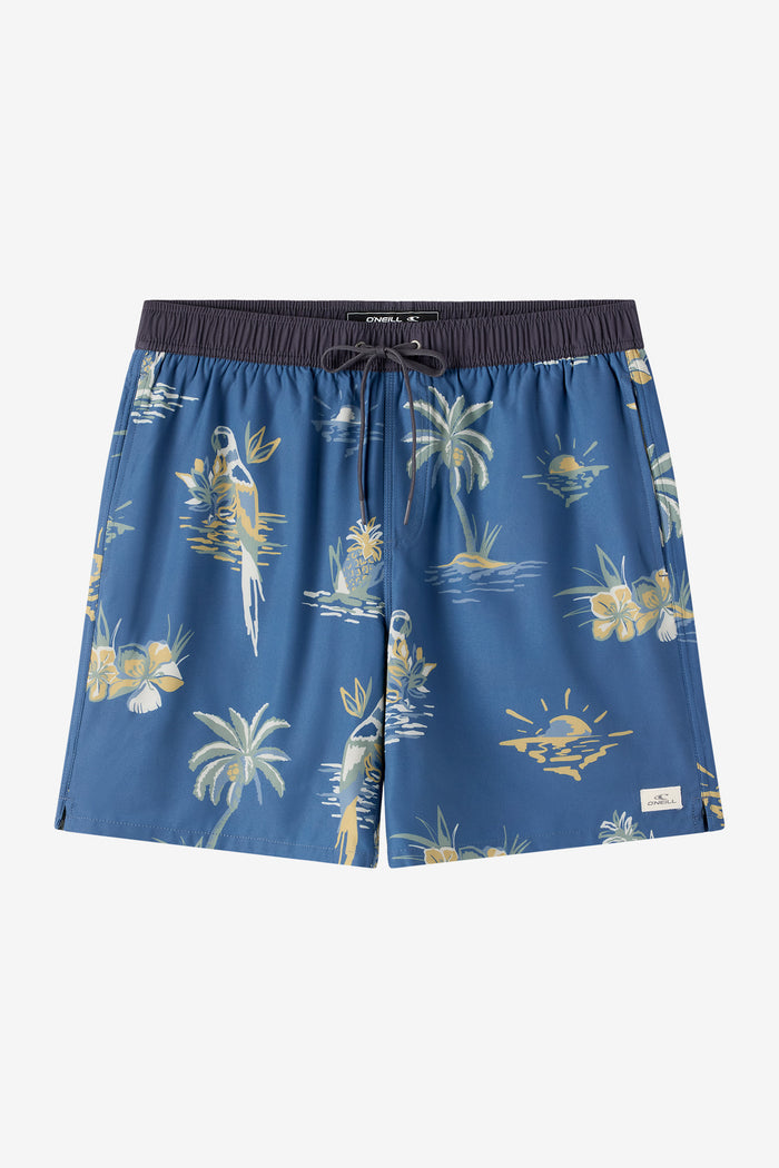 Hermosa Light Lined Elastic Waist 17" Swim Trunks - Indigo | O'Neill