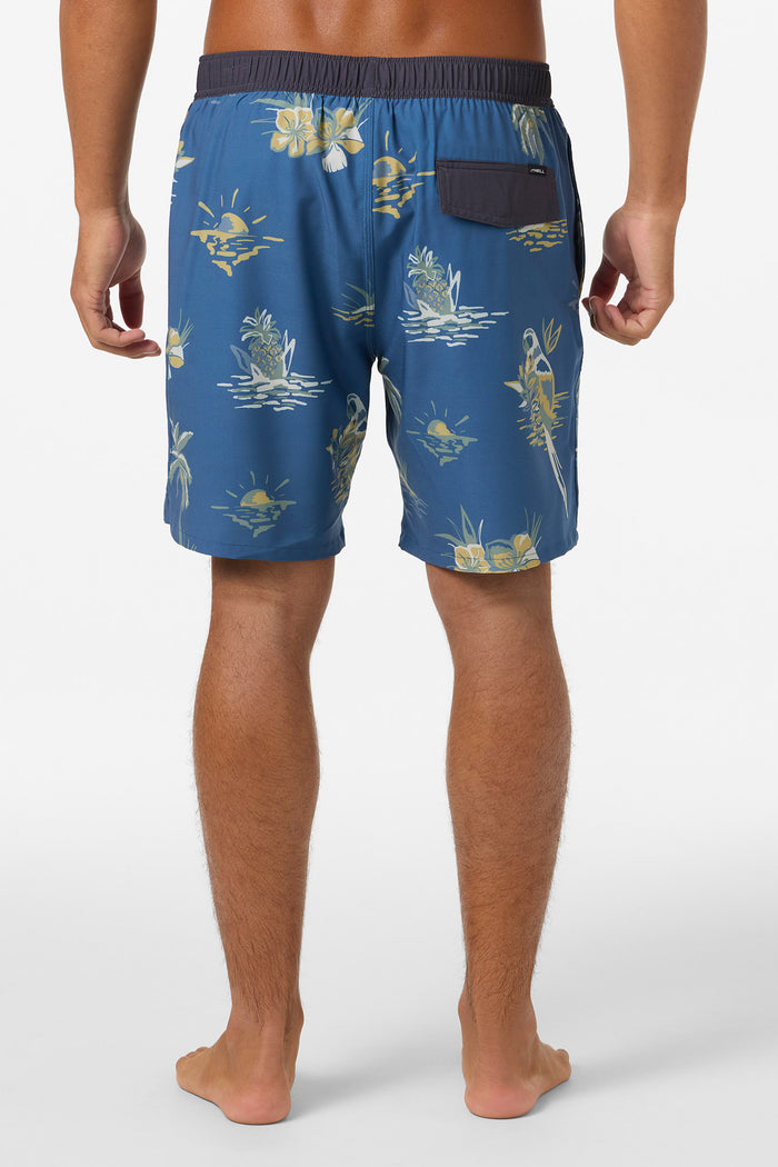 Hermosa Light Lined Elastic Waist 17" Swim Trunks - Indigo | O'Neill