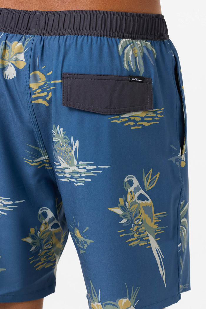 Hermosa Light Lined Elastic Waist 17" Swim Trunks - Indigo | O'Neill