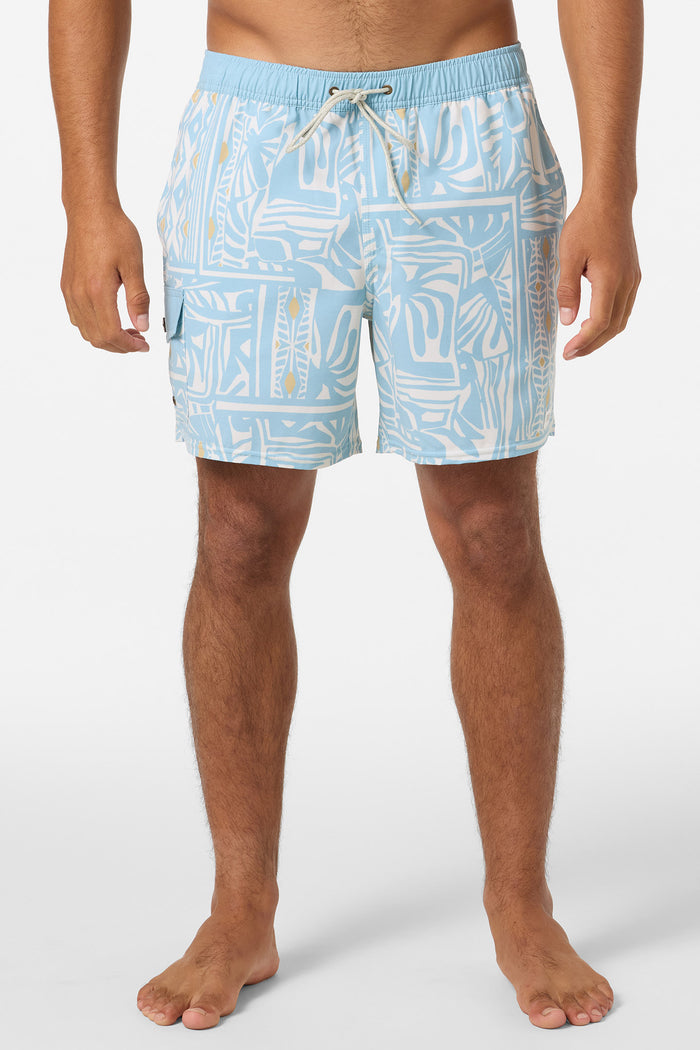Hermosa Retro 17" Elastic Waist Swim Trunks - Cream | O'Neill