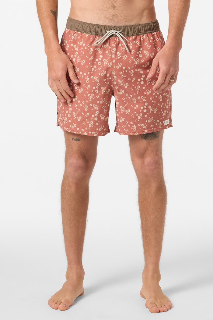 Hermosa Retro 17" Elastic Waist Swim Trunks - Chutney | O'Neill