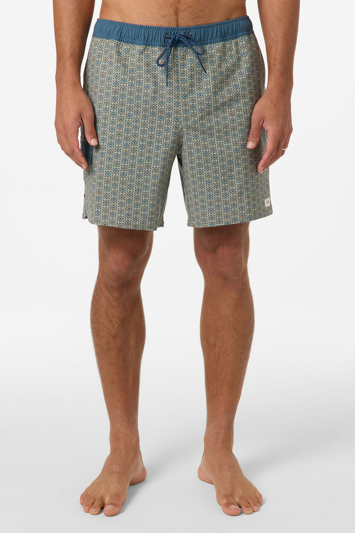 Hermosa Retro 17" Elastic Waist Swim Trunks - Seagrass | O'Neill