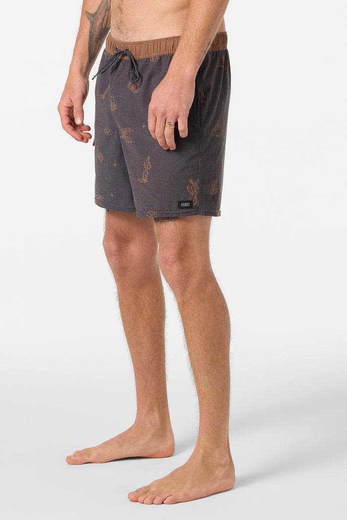 Hermosa Retro 17" Elastic Waist Swim Trunks - Phantom | O'Neill