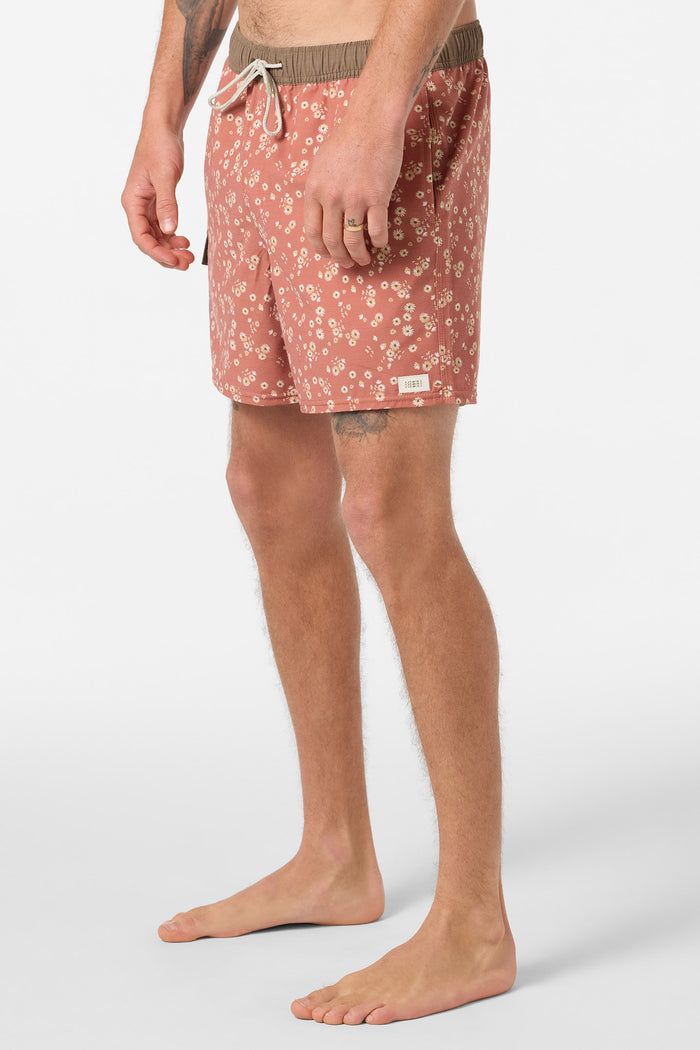 Hermosa Retro 17" Elastic Waist Swim Trunks - Chutney | O'Neill