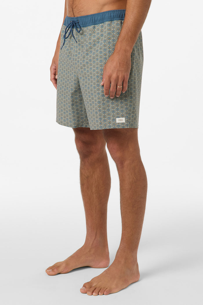 Hermosa Retro 17" Elastic Waist Swim Trunks - Seagrass | O'Neill