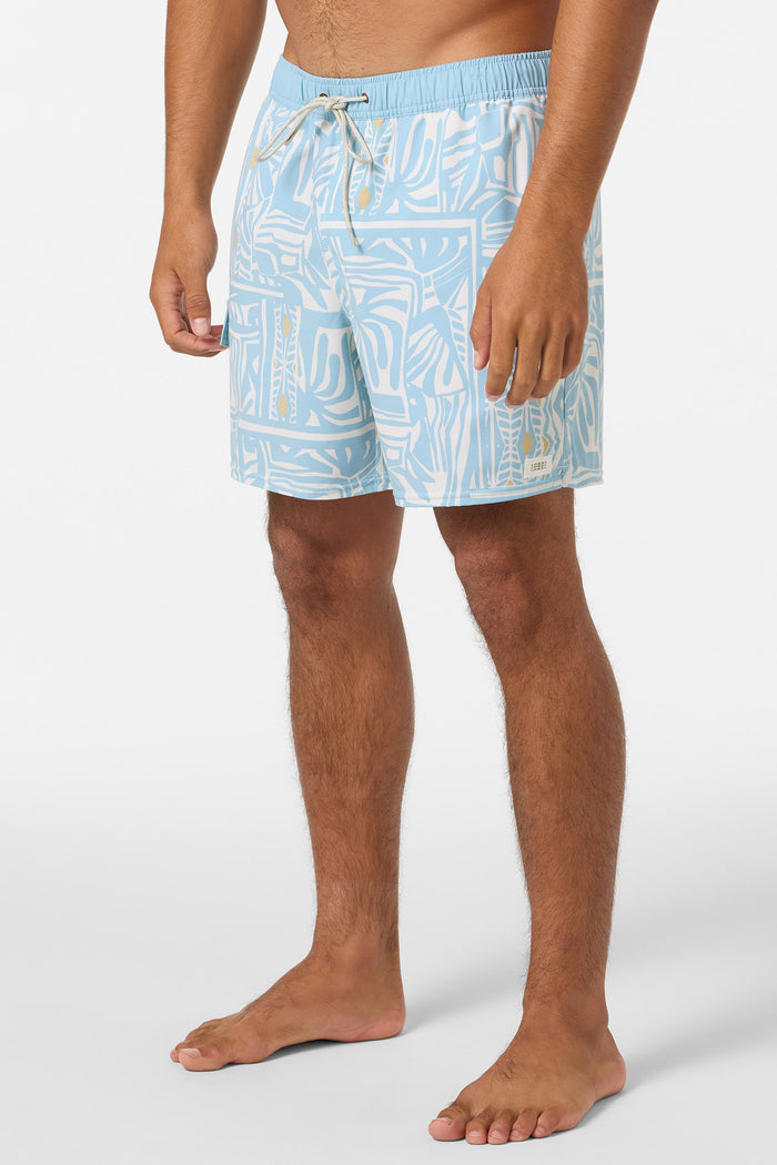 Hermosa Retro 17" Elastic Waist Swim Trunks - Cream | O'Neill