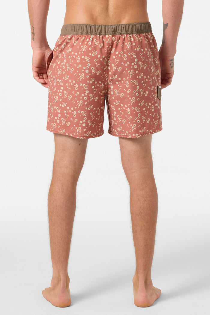 Hermosa Retro 17" Elastic Waist Swim Trunks - Chutney | O'Neill