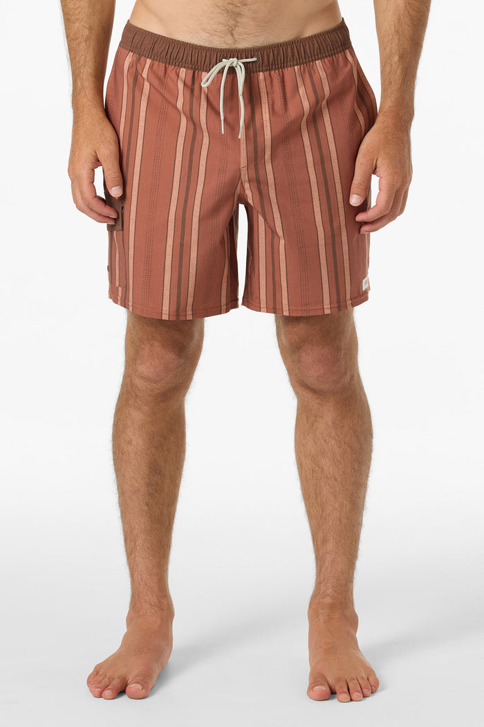 Hermosa Retro Elastic Waist 17" Swim Trunks - Clay | O'Neill