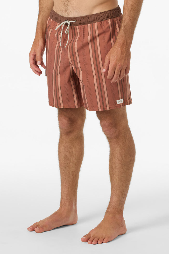 Hermosa Retro Elastic Waist 17" Swim Trunks - Clay | O'Neill