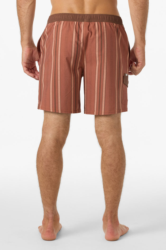 Hermosa Retro Elastic Waist 17" Swim Trunks - Clay | O'Neill
