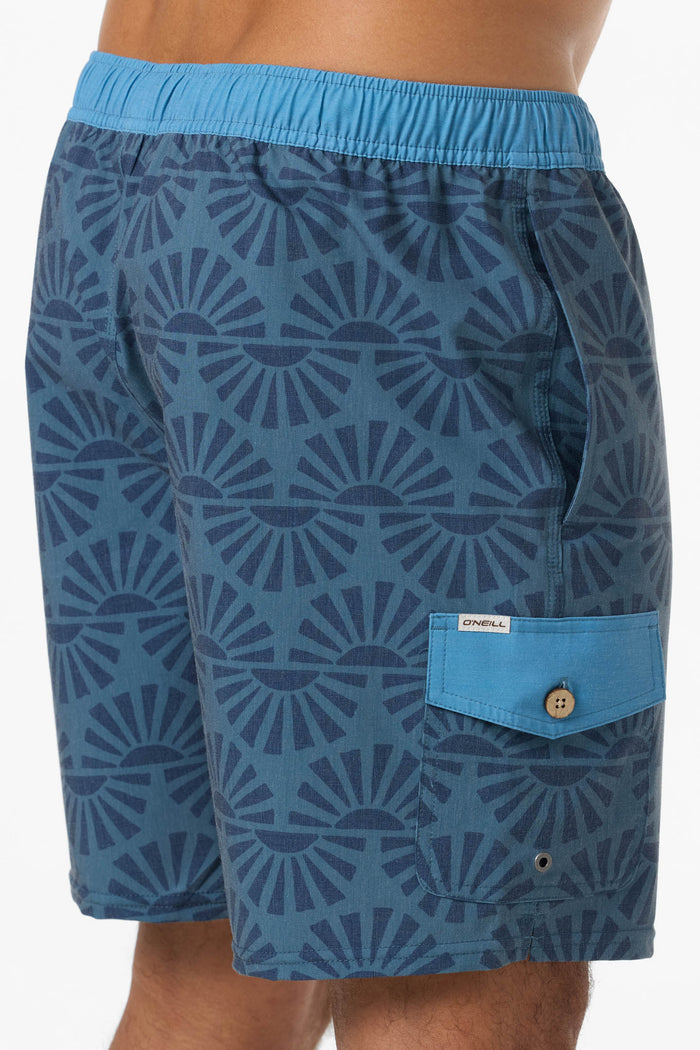 Hermosa Retro Elastic Waist 17" Swim Trunks - Dark Slate | O'Neill