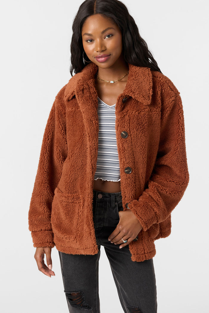 Huxlee Solid Jacket - Rustic Brown | O'Neill