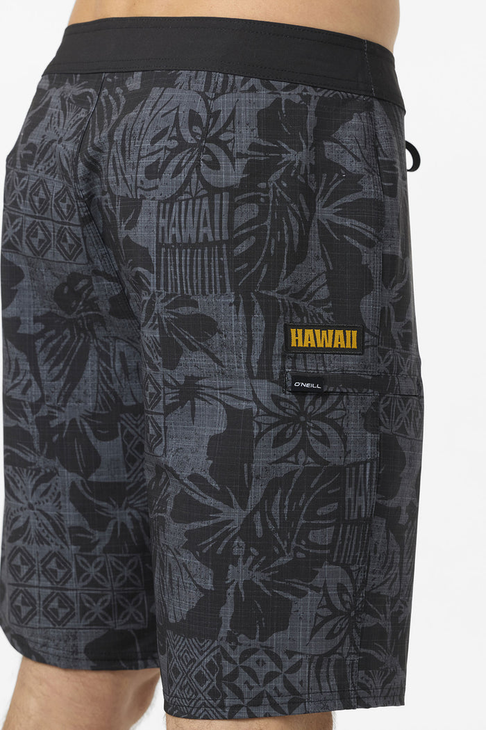 Hyperfreak Heat Hawaii 20" Boardshorts - Graphite | O'Neill