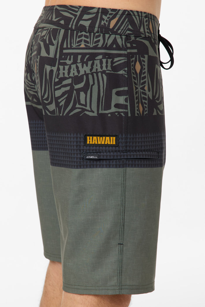 Hyperfreak Heat Hawaii 20" Boardshorts - Dark Olive | O'Neill