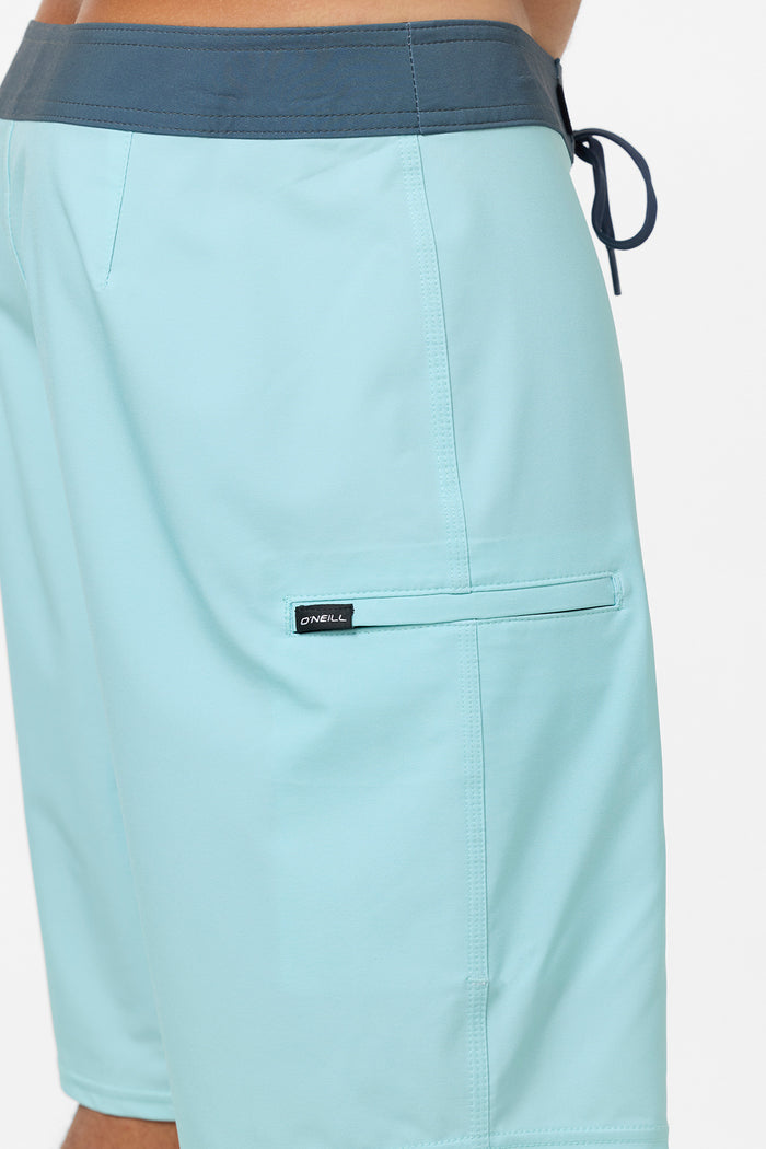 Hyperfreak Heat Solid 19" Boardshorts - Pastel Turquoise | O'Neill
