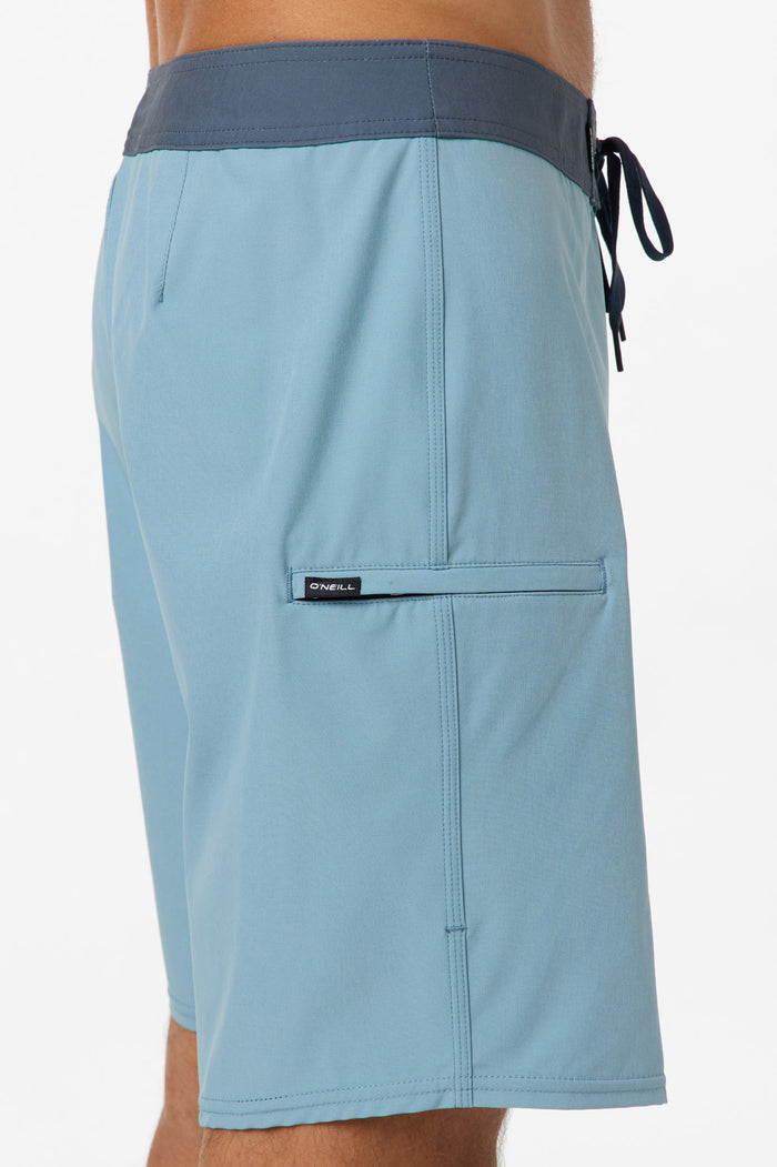 Hyperfreak Heat Solid 19" Boardshorts - Stone Blue | O'Neill