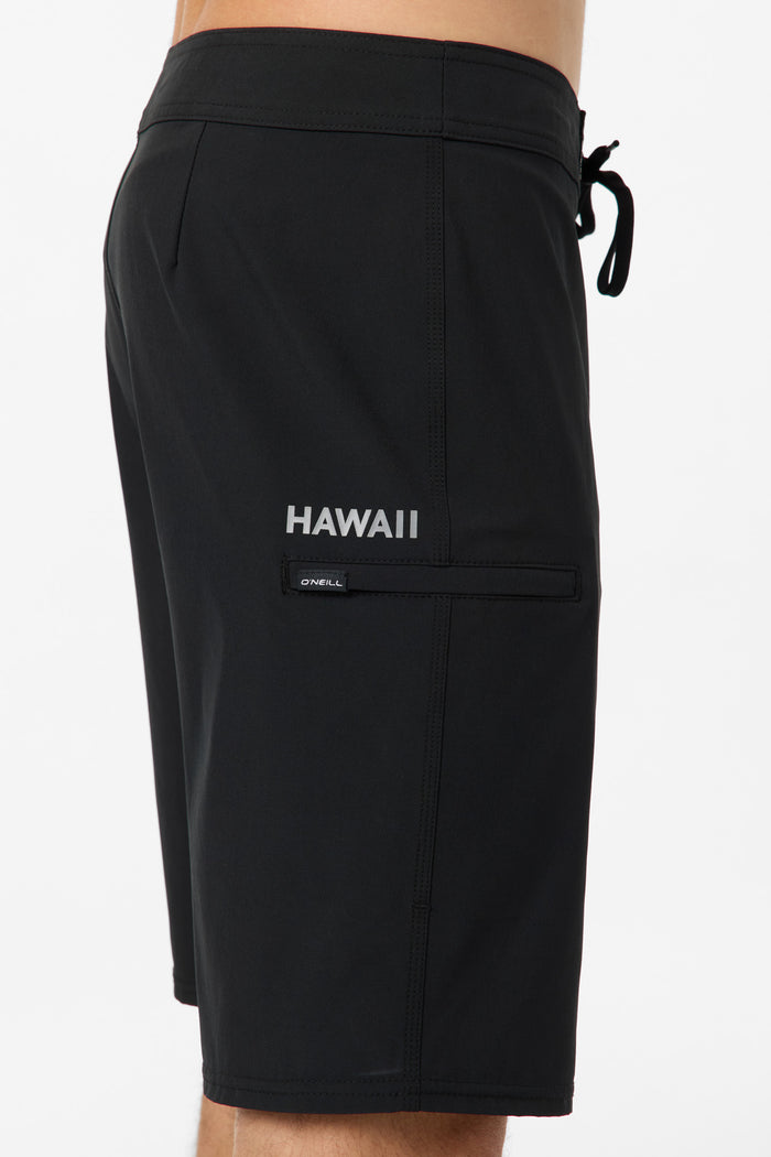 Hyperfreak Heat Solid Hawaii 20" Boardshorts - Black | O'Neill
