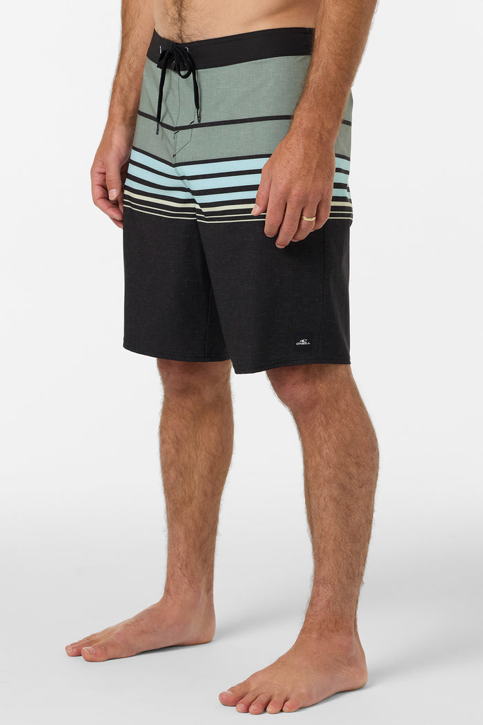 Hyperfreak Heat Stripe 20" Boardshorts - Black | O'Neill