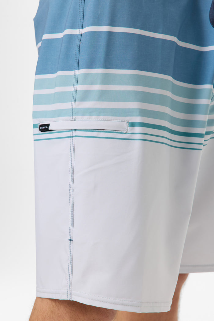 Hyperfreak Heat Stripe 20" Boardshorts - Fog | O'Neill