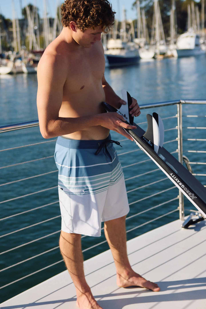 Hyperfreak Heat Stripe 20" Boardshorts - Fog | O'Neill