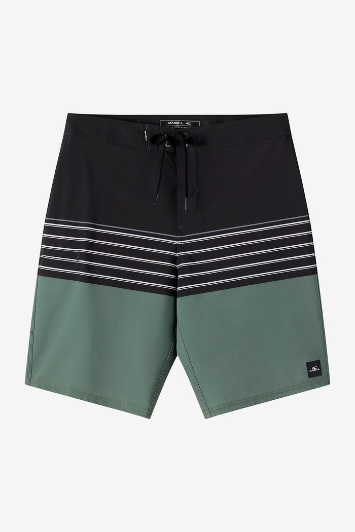 Hyperfreak Heat Stripe 21" Boardshorts - Dark Olive | O'Neill