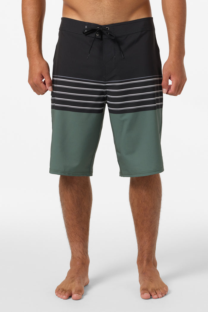 Hyperfreak Heat Stripe 21" Boardshorts - Dark Olive | O'Neill