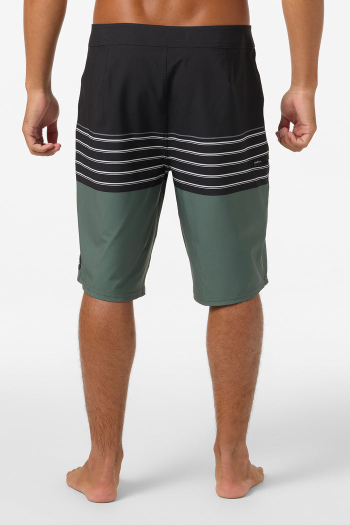 Hyperfreak Heat Stripe 21" Boardshorts - Dark Olive | O'Neill