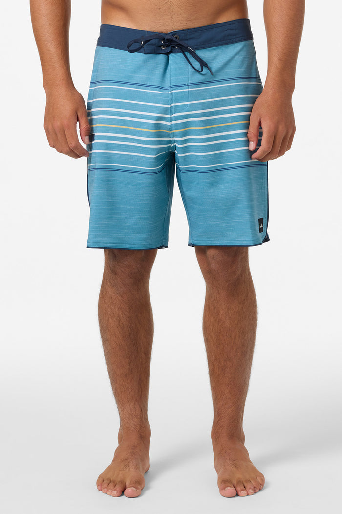 Hyperfreak Heat Stripe Scallop 18" Boardshorts - Stormy | O'Neill