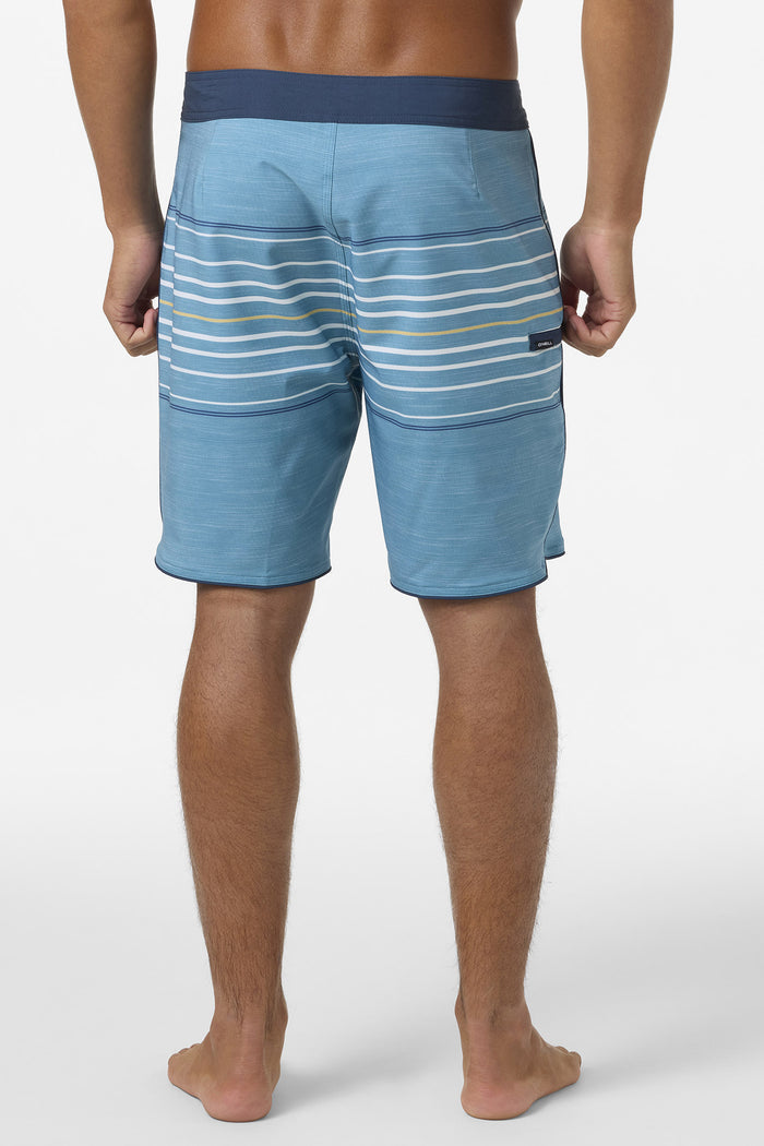 Hyperfreak Heat Stripe Scallop 18" Boardshorts - Stormy | O'Neill