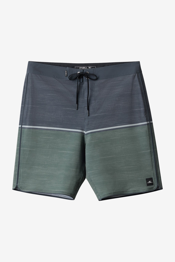 Hyperfreak Mysto Block Scallop 19" Boardshorts - Dark Olive | O'Neill