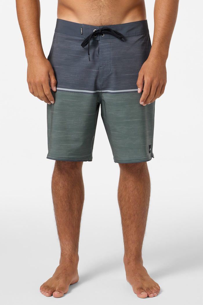 Hyperfreak Mysto Block Scallop 19" Boardshorts - Dark Olive | O'Neill