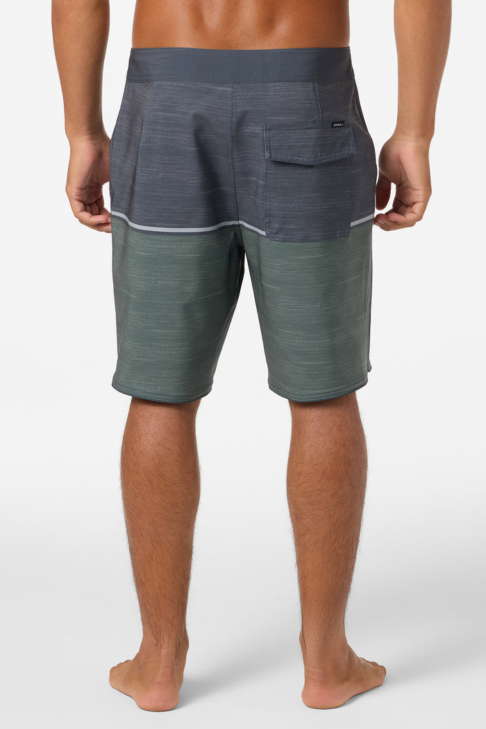 Hyperfreak Mysto Block Scallop 19" Boardshorts - Dark Olive | O'Neill