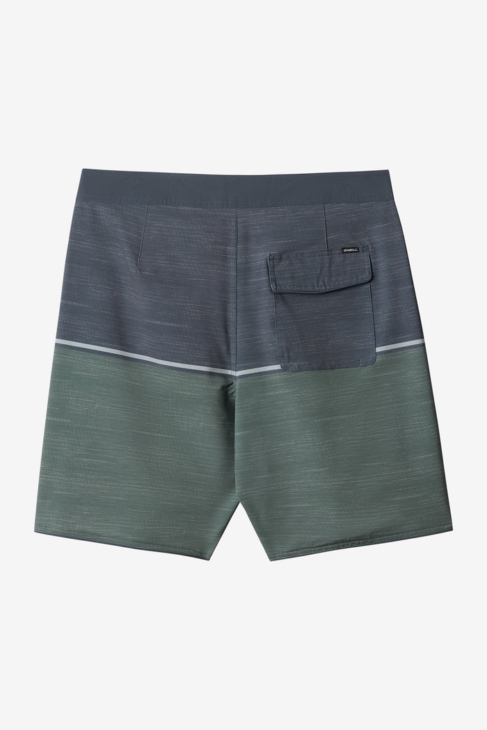 Hyperfreak Mysto Block Scallop 19" Boardshorts - Dark Olive | O'Neill