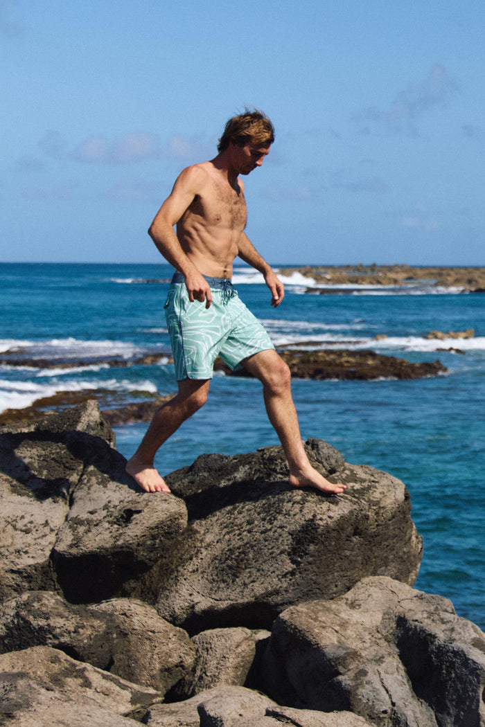 Hyperfreak Mysto Scallop 19" Boardshorts - Green | O'Neill