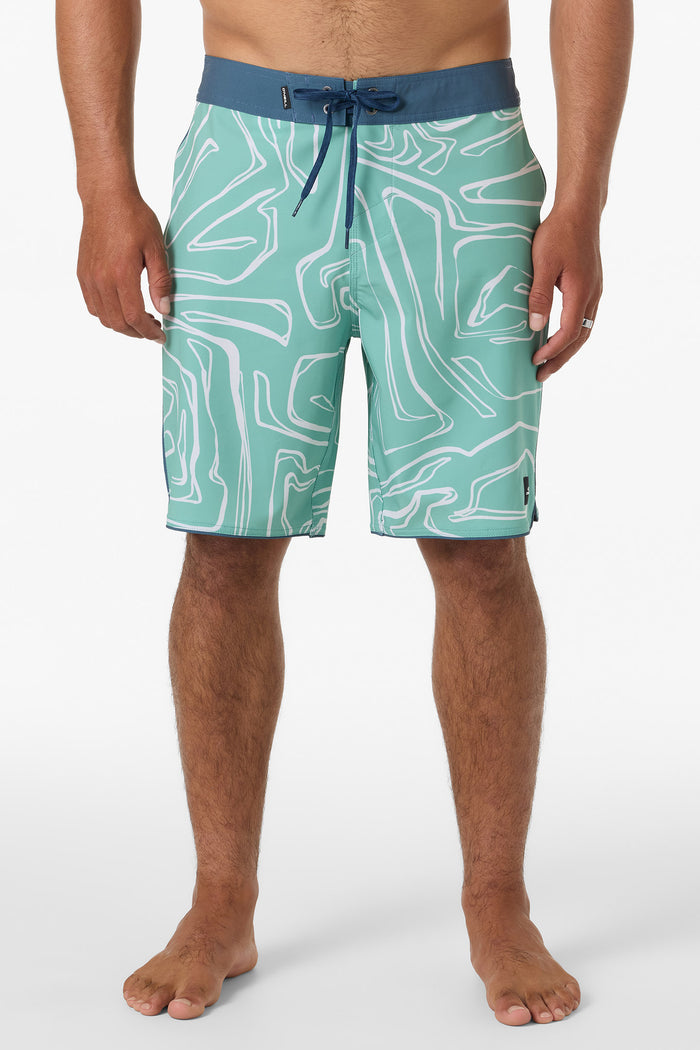 Hyperfreak Mysto Scallop 19" Boardshorts - Green | O'Neill