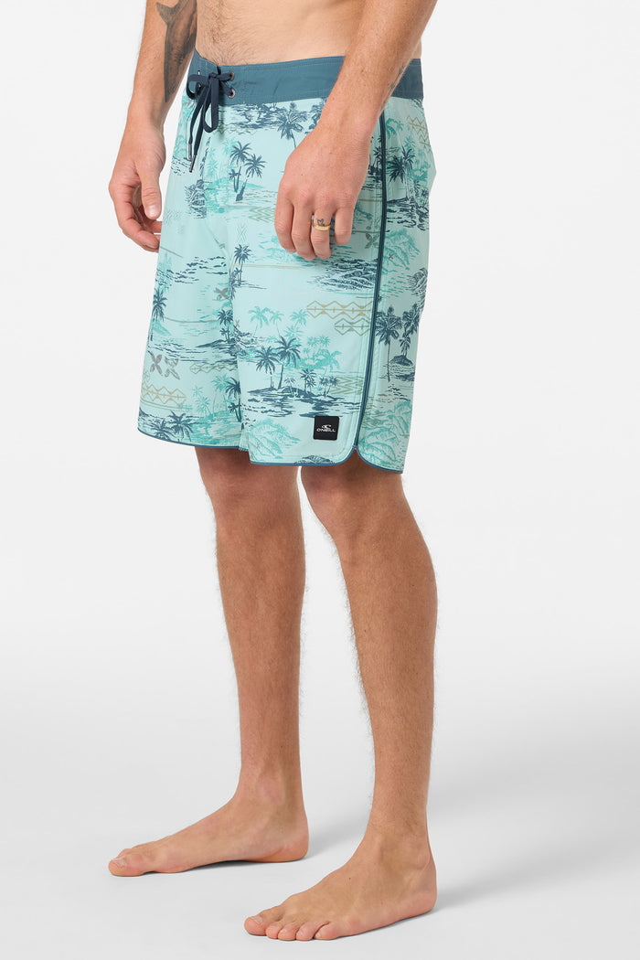 Hyperfreak Mysto Scallop 19" Boardshorts - Canal Blue | O'Neill