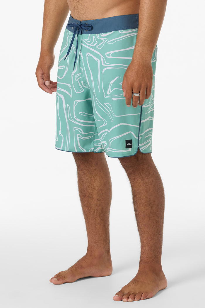 Hyperfreak Mysto Scallop 19" Boardshorts - Green | O'Neill
