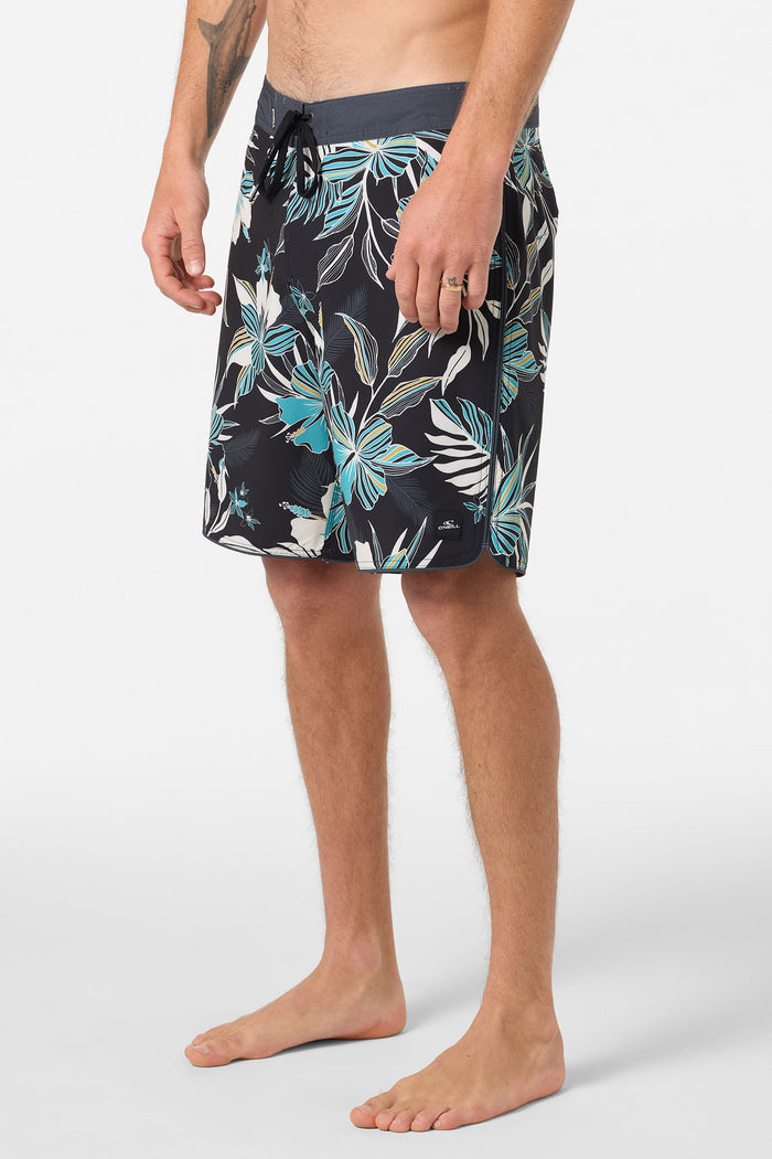 Hyperfreak Mysto Scallop 19" Boardshorts - Black | O'Neill