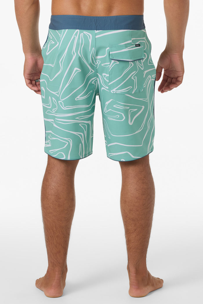 Hyperfreak Mysto Scallop 19" Boardshorts - Green | O'Neill