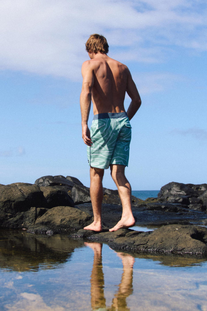 Hyperfreak Mysto Scallop 19" Boardshorts - Green | O'Neill