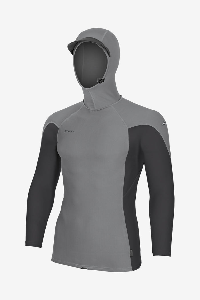 Hyperfreak Skins O'Zone L/S Rash Guard W/ Hood - Army/Army | O'Neill