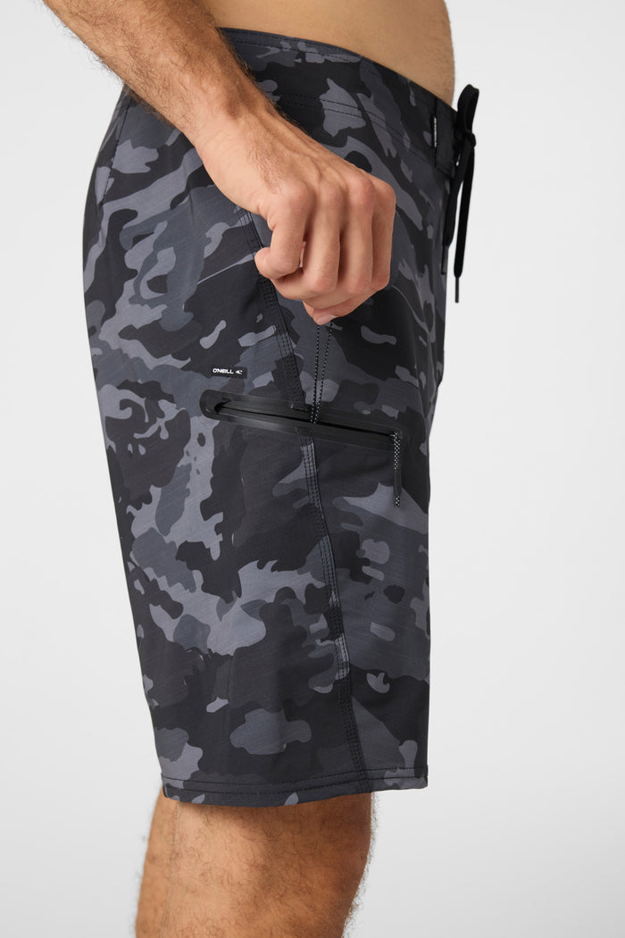 Hyperfreak Tech Hawaii 19" Boardshorts - Black Camo | O'Neill