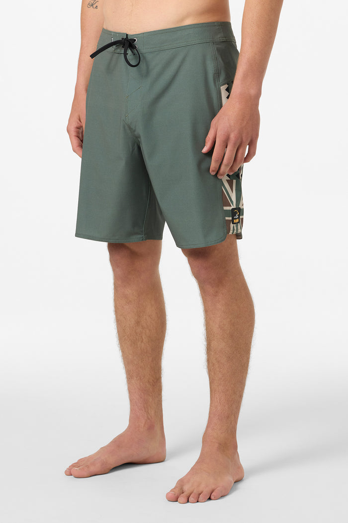 Hyperfreak Tech Panel Hawaii 19" Boardshorts - Drk Olive2 | O'Neill
