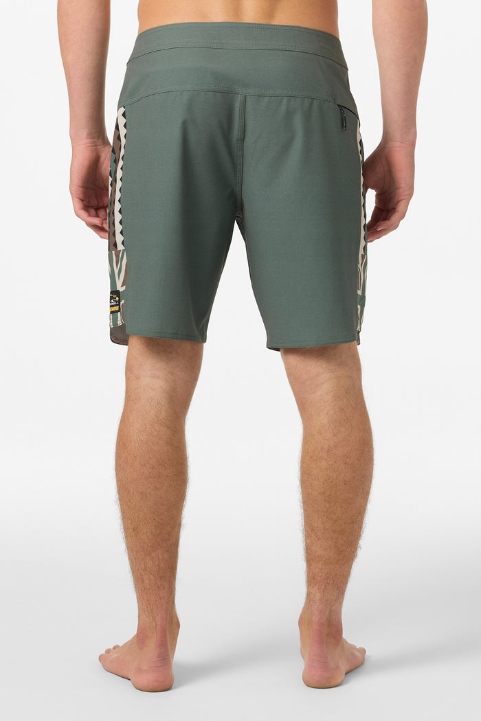 Hyperfreak Tech Panel Hawaii 19" Boardshorts - Drk Olive2 | O'Neill