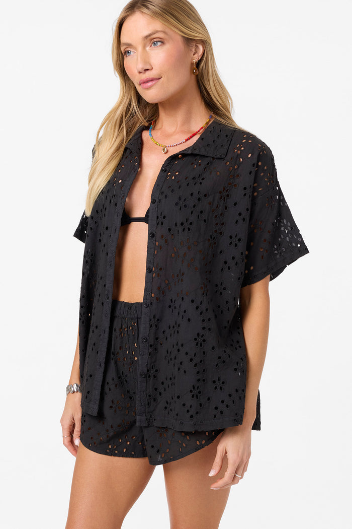 Jenna Cover-Up Top - Black | O'Neill