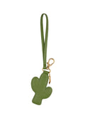 Spell Joshua Tree Leather Key Ring in Desert Green with gold clasp and wrist strap