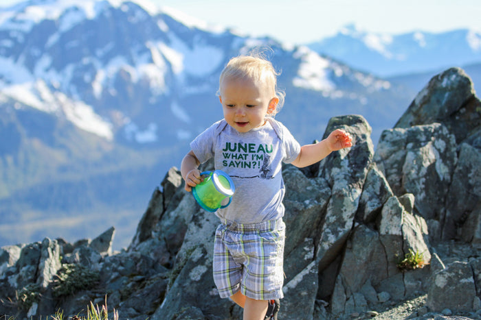 Juneau What I'm Sayin onesie, Mountain Baby