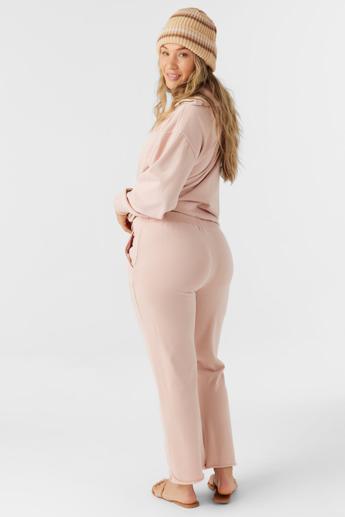 Karma French Terry Cropped Lounge Pants - Rose Dust | O'Neill